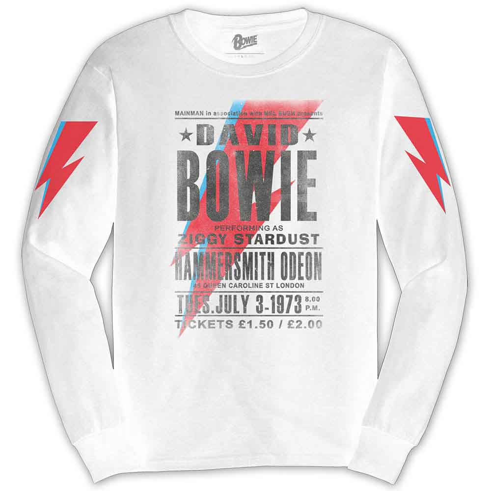 David Bowie - tshirt - Unisex - Large - Long Sleeves - Hammersmith Ode