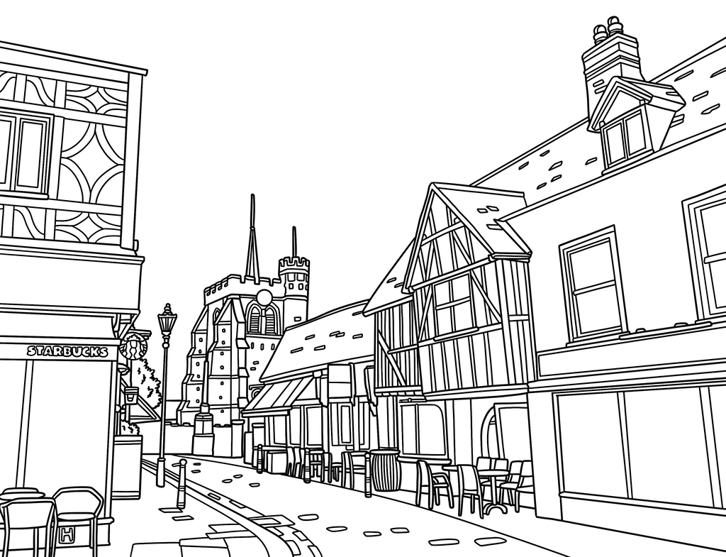 Hitchin Colouring Book (A4)
