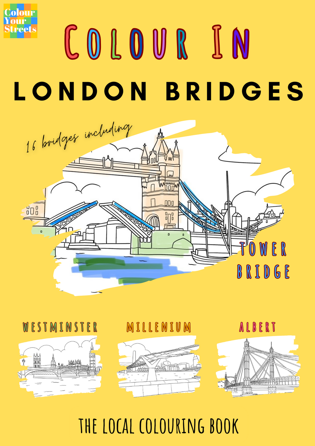 London Bridges Colouring Book (A4)