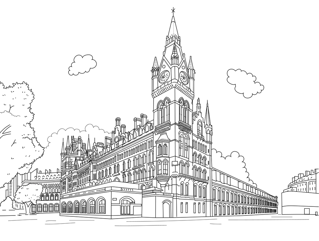 London Stations Colouring Book (A4)
