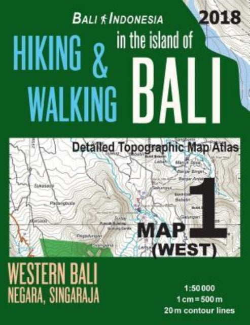Mazitto - Bali Indonesia Map 1 (West) Hiking & Walking in the Island o